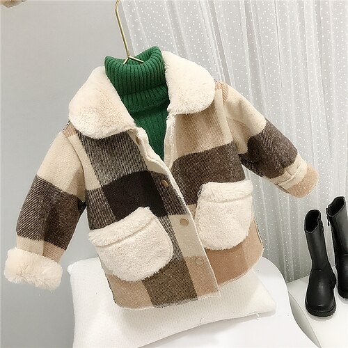 Kids Girls' Coat Outerwear Plaid Coat School Active Adorable khaki Winter Fall 2-6 Years
Kids Girls' Coat Outerwear Plaid Coat School Active Adorable khaki Winter Fall 2-6 Years