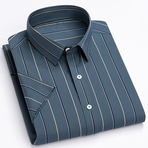 Men's Dress Shirt Striped Turndown Blue-Green Dusty Blue Royal Blue Navy Blue Light Blue Wedding Party Short Sleeve Button-Down Clothing Apparel Designer Business Formal / Work
Men's Dress Shirt Striped Turndown Blue-Green Dusty Blue Royal Blue Navy Blue Light Blue Wedding Party Short Sleeve Button-Down Clothing Apparel Designer Business Formal / Work