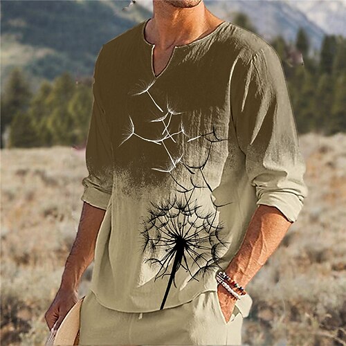 Men's Unisex T shirt Tee 3D Print Graphic Prints Dandelion V Neck Street Daily Print Long Sleeve Tops Designer Lightweight Fashion Big and Tall Brown
Men's Unisex T shirt Tee 3D Print Graphic Prints Dandelion V Neck Street Daily Print Long Sleeve Tops Designer Lightweight Fashion Big and Tall Brown
