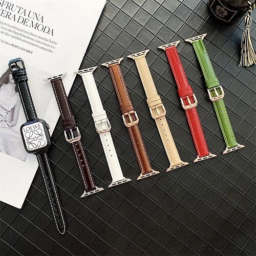 1pc Smart Watch Band Compatible with Apple iWatch 38/40/41mm 42/44/45mm Genuine Leather Luxury Adjustable Breathable Leather Loop for iWatch Smartwatch Strap Wristband for Series 7 / SE / 6/5/4/3/2/1
1pc Smart Watch Band Compatible with Apple iWatch 38/40/41mm 42/44/45mm Genuine Leather Luxury Adjustable Breathable Leather Loop for iWatch Smartwatch Strap Wristband for Series 7 / SE / 6/5/4/3/2/1