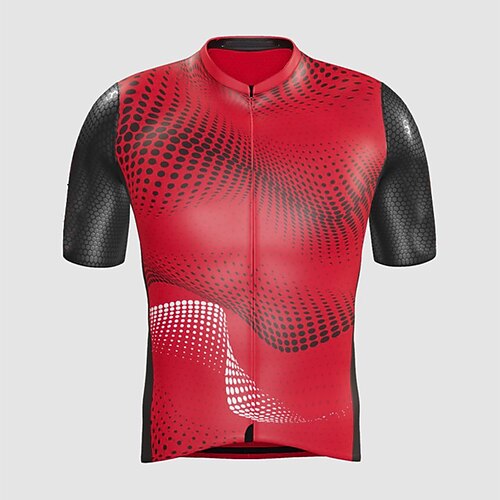 21Grams Men's Cycling Jersey Short Sleeve Bike Top with 3 Rear Pockets Mountain Bike MTB Road Bike Cycling Breathable Quick Dry Moisture Wicking Reflective Strips White Black Green Polka Dot
21Grams Men's Cycling Jersey Short Sleeve Bike Top with 3 Rear Pockets Mountain Bike MTB Road Bike Cycling Breathable Quick Dry Moisture Wicking Reflective Strips White Black Green Polka Dot