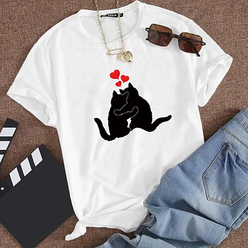Women's T shirt Tee Graphic Casual Daily Holiday Painting T shirt Tee Short Sleeve Round Neck Basic Green White Black S
Women's T shirt Tee Graphic Casual Daily Holiday Painting T shirt Tee Short Sleeve Round Neck Basic Green White Black S