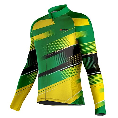 21Grams Men's Cycling Jersey Long Sleeve Bike Top with 3 Rear Pockets Mountain Bike MTB Road Bike Cycling Breathable Quick Dry Moisture Wicking Reflective Strips Green Stripes Polyester Spandex Sports
21Grams Men's Cycling Jersey Long Sleeve Bike Top with 3 Rear Pockets Mountain Bike MTB Road Bike Cycling Breathable Quick Dry Moisture Wicking Reflective Strips Green Stripes Polyester Spandex Sports