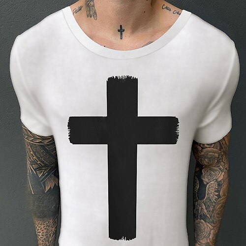 Men's Unisex T shirt Tee Hot Stamping Graphic Prints Cross Crew Neck Street Daily Print Short Sleeve Tops Designer Casual Big and Tall Sports White / Summer / Summer
Men's Unisex T shirt Tee Hot Stamping Graphic Prints Cross Crew Neck Street Daily Print Short Sleeve Tops Designer Casual Big and Tall Sports White / Summer / Summer