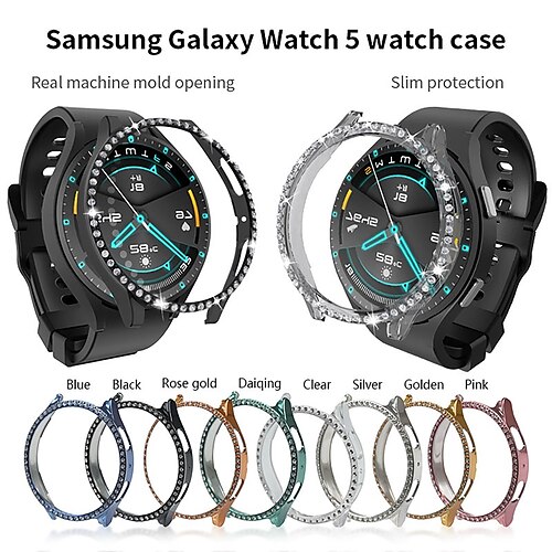 1 Pack Watch Case Compatible with Samsung Galaxy Watch 5 40mm / Watch 5 44mm / Watch 5 Pro 45MM Scratch Resistant Ultra-thin Bling Diamond PC Watch Cover
1 Pack Watch Case Compatible with Samsung Galaxy Watch 5 40mm / Watch 5 44mm / Watch 5 Pro 45MM Scratch Resistant Ultra-thin Bling Diamond PC Watch Cover