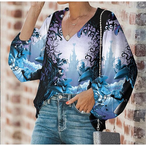 Women's Blouse Graphic Animal Casual Daily Holiday Blouse Long Sleeve Print V Neck Casual Black Blue Gray S / 3D Print
Women's Blouse Graphic Animal Casual Daily Holiday Blouse Long Sleeve Print V Neck Casual Black Blue Gray S / 3D Print