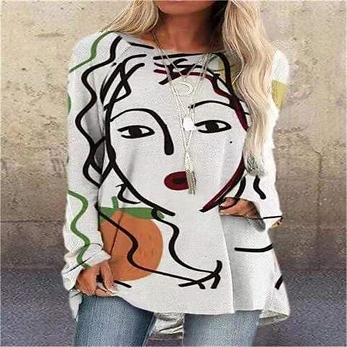 Women's T Shirt Dress Tee Dress Shift Dress Short Mini Dress White Blue Gray Dark Gray Long Sleeve Abstract Print Fall Winter Round Neck Casual Loose 2022 S M L XL XXL 3XL 4XL 5XL / Casual Dress
Women's T Shirt Dress Tee Dress Shift Dress Short Mini Dress White Blue Gray Dark Gray Long Sleeve Abstract Print Fall Winter Round Neck Casual Loose 2022 S M L XL XXL 3XL 4XL 5XL / Casual Dress