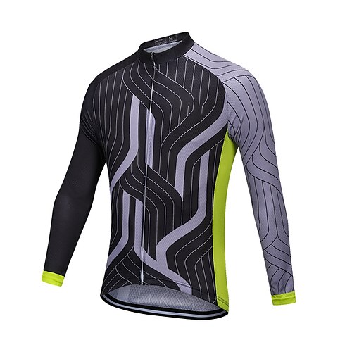 21Grams Men's Cycling Jersey Long Sleeve Bike Top with 3 Rear Pockets Mountain Bike MTB Road Bike Cycling Breathable Quick Dry Moisture Wicking Reflective Strips Black Stripes Polyester Spandex Sports
21Grams Men's Cycling Jersey Long Sleeve Bike Top with 3 Rear Pockets Mountain Bike MTB Road Bike Cycling Breathable Quick Dry Moisture Wicking Reflective Strips Black Stripes Polyester Spandex Sports