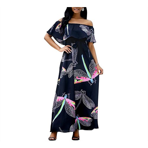 Women's A Line Dress Swing Dress Maxi long Dress Black Short Sleeve Animal Lace up Print Fall Spring Off Shoulder Stylish Fashion Modern 2022 S M L XL XXL / Summer / Casual Dress
Women's A Line Dress Swing Dress Maxi long Dress Black Short Sleeve Animal Lace up Print Fall Spring Off Shoulder Stylish Fashion Modern 2022 S M L XL XXL / Summer / Casual Dress