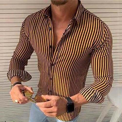 Herre Skjorte Button Up skjorte Sommer skjorte Casual skjorte Sort Gul Rød Langærmet Stribet Aftæpning Gade Daglig Knap ned Tøj Mode Afslappet Bekvem
Herre Skjorte Button Up skjorte Sommer skjorte Casual skjorte Sort Gul Rød Langærmet Stribet Aftæpning Gade Daglig Knap ned Tøj Mode Afslappet Bekvem