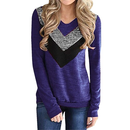 Women's Sweatshirt Pullover Active Print Gray Purple Color Block Daily V Neck Long Sleeve S M L XL XXL / 3D Print
Women's Sweatshirt Pullover Active Print Gray Purple Color Block Daily V Neck Long Sleeve S M L XL XXL / 3D Print
