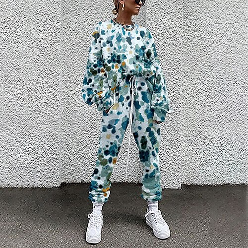 Women's Sweatshirt Tracksuit Pants Sets Active Streetwear Green Blue Sports Outdoor Casual Floral Tie Dye Drawstring Print Crew Neck S M L XL XXL
Women's Sweatshirt Tracksuit Pants Sets Active Streetwear Green Blue Sports Outdoor Casual Floral Tie Dye Drawstring Print Crew Neck S M L XL XXL