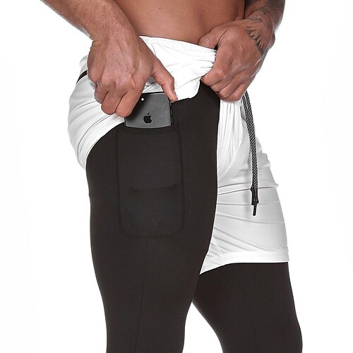 Men's Running Tights Leggings Running Shorts With Tights Drawstring 2 in 1 Compression Clothing Winter Breathable Soft Compression Fitness Gym Workout Jogging Sportswear Activewear Solid Colored
Men's Running Tights Leggings Running Shorts With Tights Drawstring 2 in 1 Compression Clothing Winter Breathable Soft Compression Fitness Gym Workout Jogging Sportswear Activewear Solid Colored