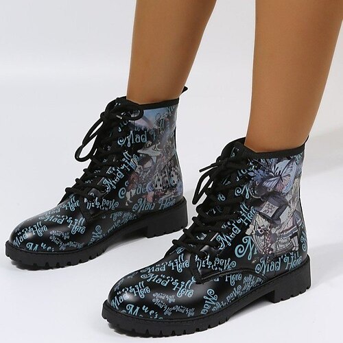 Mujer Botas Botas de Combate Tallas Grandes Diario Botines Botines Invierno Tacón Cuadrado Dedo redondo Casual Cuero PU Cordones Negro
Mujer Botas Botas de Combate Tallas Grandes Diario Botines Botines Invierno Tacón Cuadrado Dedo redondo Casual Cuero PU Cordones Negro