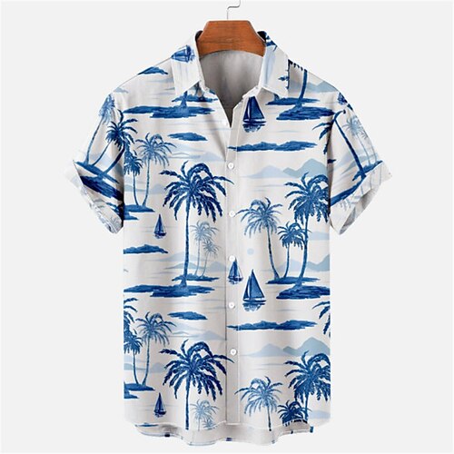 Men's Shirt 3D Print Coconut Tree Turndown Street Casual Button-Down Print Short Sleeves Tops Designer Casual Fashion Breathable Blue / Summer
Men's Shirt 3D Print Coconut Tree Turndown Street Casual Button-Down Print Short Sleeves Tops Designer Casual Fashion Breathable Blue / Summer