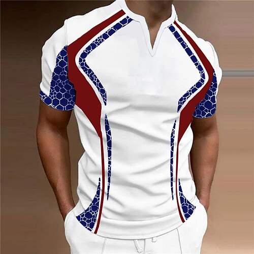 Men's Unisex T shirt Tee 3D Print Color Block Graphic Prints V Neck Street Daily Print Short Sleeve Tops Designer Casual Big and Tall Sports Blue / Summer
Men's Unisex T shirt Tee 3D Print Color Block Graphic Prints V Neck Street Daily Print Short Sleeve Tops Designer Casual Big and Tall Sports Blue / Summer