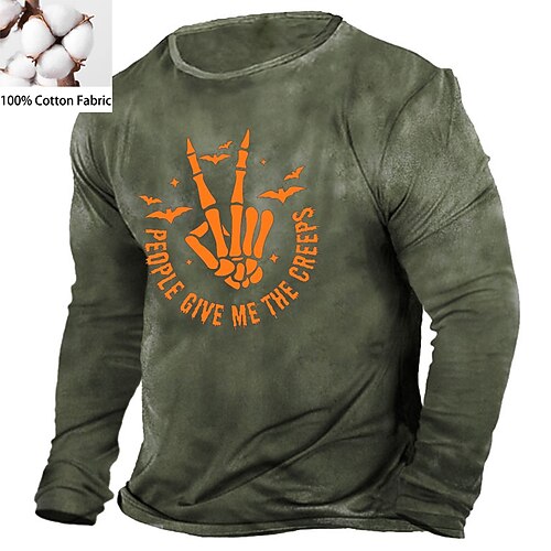 Men's Unisex T shirt Tee Skull Letter Crew Neck Green Black Gray Navy Blue Long Sleeve Hot Stamping Outdoor Street Print Tops Basic Sports Designer Simple
Men's Unisex T shirt Tee Skull Letter Crew Neck Green Black Gray Navy Blue Long Sleeve Hot Stamping Outdoor Street Print Tops Basic Sports Designer Simple