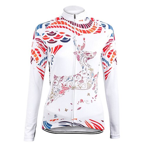 21Grams Women's Cycling Jersey Long Sleeve Bike Top with 3 Rear Pockets Mountain Bike MTB Road Bike Cycling Quick Dry Moisture Wicking White Sports Clothing Apparel / Stretchy / Athleisure
21Grams Women's Cycling Jersey Long Sleeve Bike Top with 3 Rear Pockets Mountain Bike MTB Road Bike Cycling Quick Dry Moisture Wicking White Sports Clothing Apparel / Stretchy / Athleisure