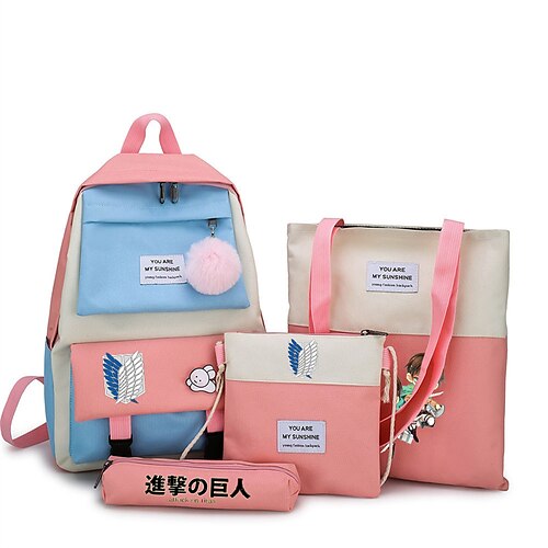 Attack on Titan Four-piece Schoolbag Fashion Cartoon Cute Furball Backpack Student Literary Simple Bag
Attack on Titan Four-piece Schoolbag Fashion Cartoon Cute Furball Backpack Student Literary Simple Bag