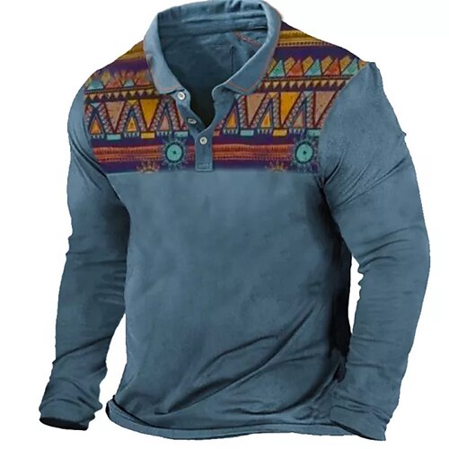Men's Collar Polo Shirt Golf Shirt Tribal Geometry Turndown Green Blue Pink Brown 3D Print Outdoor Street Long Sleeve Button-Down Print Clothing Apparel Fashion Designer Casual Breathable
Men's Collar Polo Shirt Golf Shirt Tribal Geometry Turndown Green Blue Pink Brown 3D Print Outdoor Street Long Sleeve Button-Down Print Clothing Apparel Fashion Designer Casual Breathable