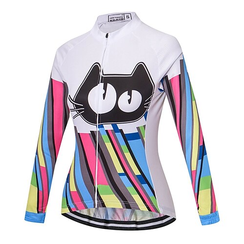 21Grams Women's Cycling Jersey Long Sleeve Bike Top with 3 Rear Pockets Mountain Bike MTB Road Bike Cycling Breathable Quick Dry Moisture Wicking Reflective Strips White Black Cat Polyester Spandex
21Grams Women's Cycling Jersey Long Sleeve Bike Top with 3 Rear Pockets Mountain Bike MTB Road Bike Cycling Breathable Quick Dry Moisture Wicking Reflective Strips White Black Cat Polyester Spandex