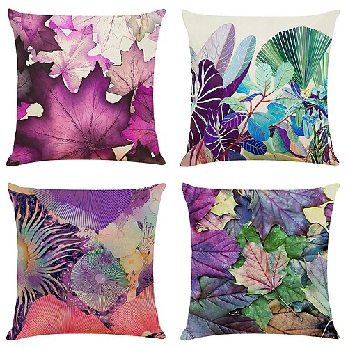 Arty Leaves Double Side Cushion Cover 4PC Soft Decorative Square Throw Pillow Cover Cushion Case Pillowcase for Bedroom Livingroom Superior Quality Machine Washable Indoor Cushion for Sofa Couch Bed Chair
Arty Leaves Double Side Cushion Cover 4PC Soft Decorative Square Throw Pillow Cover Cushion Case Pillowcase for Bedroom Livingroom Superior Quality Machine Washable Indoor Cushion for Sofa Couch Bed Chair