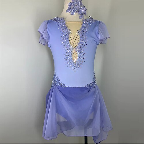 Figure Skating Dress Women's Girls' Ice Skating Dress Blue High Elasticity Training Competition Skating Wear Crystal / Rhinestone Short Sleeve Ice Skating Figure Skating / Winter
Figure Skating Dress Women's Girls' Ice Skating Dress Blue High Elasticity Training Competition Skating Wear Crystal / Rhinestone Short Sleeve Ice Skating Figure Skating / Winter