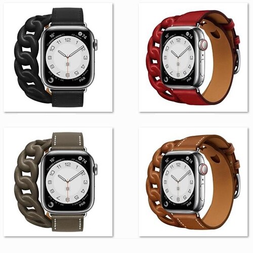 1PC 3 PCS Smart Watch Band Compatible with Apple iWatch Series 8 7 6 5 4 3 2 1 SE Leather Loop for iWatch Smartwatch Strap Wristband Genuine Leather Adjustable Elastic Classic Clasp
1PC 3 PCS Smart Watch Band Compatible with Apple iWatch Series 8 7 6 5 4 3 2 1 SE Leather Loop for iWatch Smartwatch Strap Wristband Genuine Leather Adjustable Elastic Classic Clasp