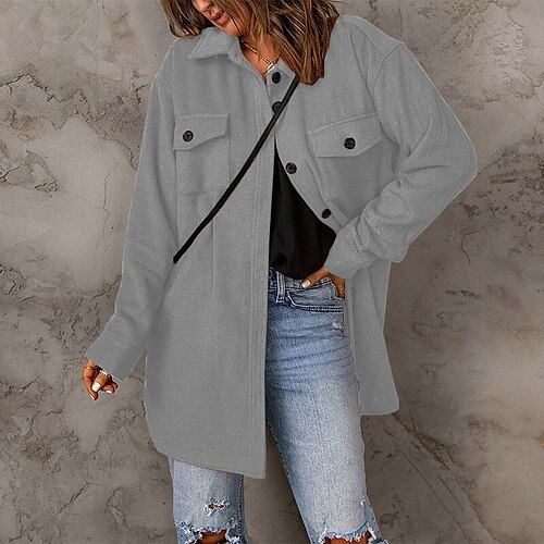 Women's Casual Jacket Windproof Warm Outdoor Going out Casual Daily Walking Button Pocket Corduroy Single Breasted Lapel Modern Street Style Solid Color Regular Fit Outerwear Long Sleeve Winter Fall
Women's Casual Jacket Windproof Warm Outdoor Going out Casual Daily Walking Button Pocket Corduroy Single Breasted Lapel Modern Street Style Solid Color Regular Fit Outerwear Long Sleeve Winter Fall