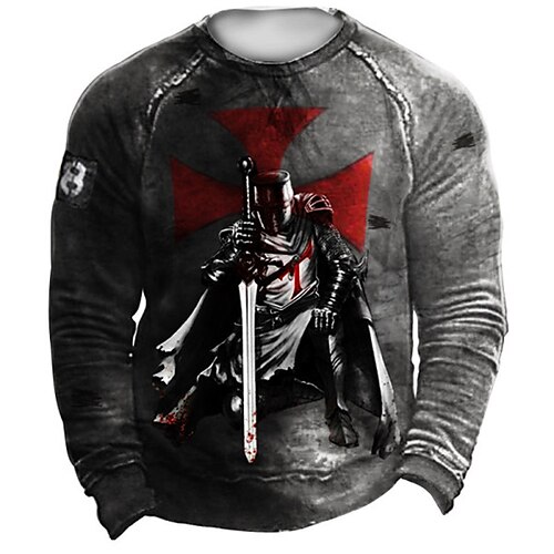 Hombre Unisexo Sudadera Pull-over Gris Oscuro Cuello Barco Caballeros templarios Estampados Retazos Estampado Diario Deportes Festivos Impresión 3D Ropa de calle Design Casual Primavera Otoño Ropa
Hombre Unisexo Sudadera Pull-over Gris Oscuro Cuello Barco Caballeros templarios Estampados Retazos Estampado Diario Deportes Festivos Impresión 3D Ropa de calle Design Casual Primavera Otoño Ropa