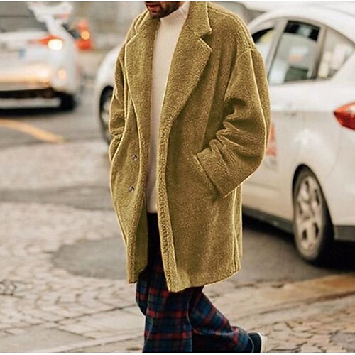 Men's Winter Coat Fleece Jacket Business Casual Winter Fall Fleece Windproof Warm Outerwear Clothing Apparel Streetwear Stylish non-printing Pure Color Pocket Lapel Single Breasted
Men's Winter Coat Fleece Jacket Business Casual Winter Fall Fleece Windproof Warm Outerwear Clothing Apparel Streetwear Stylish non-printing Pure Color Pocket Lapel Single Breasted