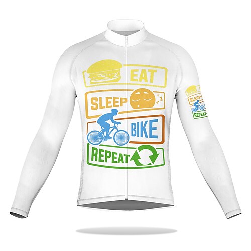 21Grams Men's Cycling Jersey Long Sleeve Bike Top with 3 Rear Pockets Mountain Bike MTB Road Bike Cycling Breathable Quick Dry Moisture Wicking Reflective Strips White Graphic Polyester Spandex Sports
21Grams Men's Cycling Jersey Long Sleeve Bike Top with 3 Rear Pockets Mountain Bike MTB Road Bike Cycling Breathable Quick Dry Moisture Wicking Reflective Strips White Graphic Polyester Spandex Sports