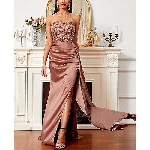 Women's Sequin Dress Party Dress Maxi long Dress Dusty Rose Sleeveless Solid Color Sequins Split Zipper Spring Summer Strapless Modern 2022 S M L XL
Women's Sequin Dress Party Dress Maxi long Dress Dusty Rose Sleeveless Solid Color Sequins Split Zipper Spring Summer Strapless Modern 2022 S M L XL