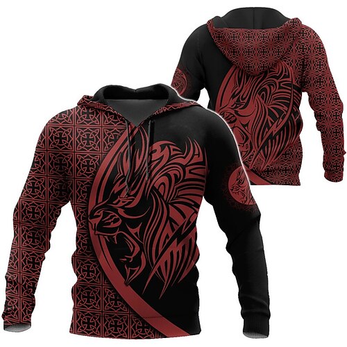 Men's Unisex Hoodie Pullover Hoodie Sweatshirt Graphic Prints Animal Print Hooded Daily Sports 3D Print Designer Casual Hoodies Sweatshirts Long Sleeve Red
Men's Unisex Hoodie Pullover Hoodie Sweatshirt Graphic Prints Animal Print Hooded Daily Sports 3D Print Designer Casual Hoodies Sweatshirts Long Sleeve Red