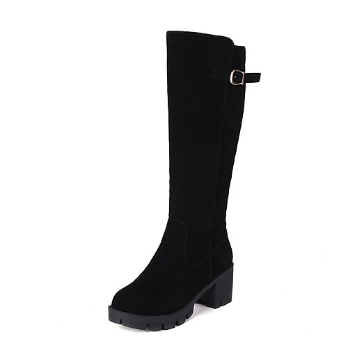 Women's Boots Suede Shoes Knee High Boots Buckle Chunky Heel Round Toe Preppy Minimalism Daily Work Nubuck Zipper Fall Winter Solid Colored Black Brown
Women's Boots Suede Shoes Knee High Boots Buckle Chunky Heel Round Toe Preppy Minimalism Daily Work Nubuck Zipper Fall Winter Solid Colored Black Brown