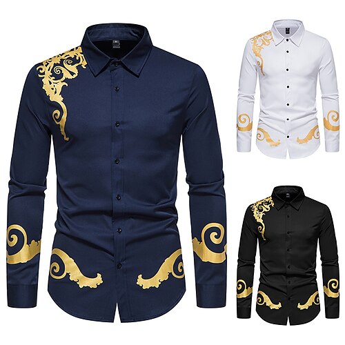 Men's Shirt Prom Shirt Graphic Button Down Collar White Black Navy Blue Daily Print Tops Casual
Men's Shirt Prom Shirt Graphic Button Down Collar White Black Navy Blue Daily Print Tops Casual