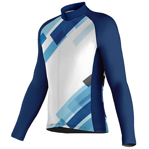 21Grams Men's Cycling Jersey Long Sleeve Bike Top with 3 Rear Pockets Mountain Bike MTB Road Bike Cycling Breathable Quick Dry Moisture Wicking Reflective Strips Blue Geometic Polyester Spandex Sports
21Grams Men's Cycling Jersey Long Sleeve Bike Top with 3 Rear Pockets Mountain Bike MTB Road Bike Cycling Breathable Quick Dry Moisture Wicking Reflective Strips Blue Geometic Polyester Spandex Sports