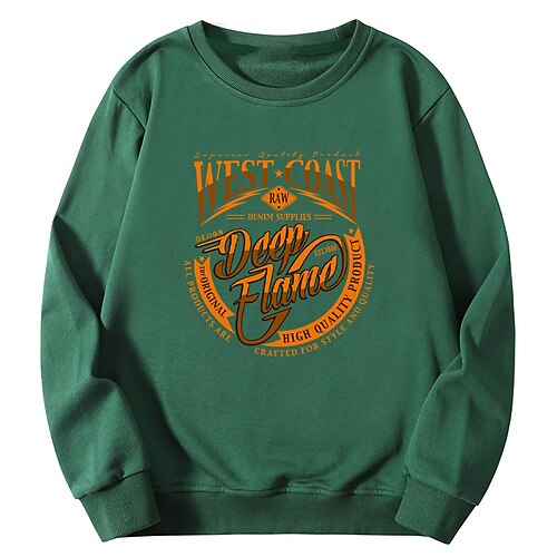 Men's Sweatshirt Pullover Graphic Letter Print Daily Holiday Going out Hot Stamping Streetwear Casual Hoodies Sweatshirts Long Sleeve Light Khaki. Green
Men's Sweatshirt Pullover Graphic Letter Print Daily Holiday Going out Hot Stamping Streetwear Casual Hoodies Sweatshirts Long Sleeve Light Khaki. Green