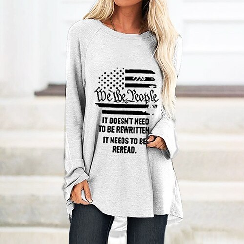 Women's T Shirt Dress Tee Dress Shift Dress Knee Length Dress White Black Long Sleeve Print Print Fall Winter Crew Neck Casual Vacation 2022 S M L XL XXL 3XL / Casual Dress
Women's T Shirt Dress Tee Dress Shift Dress Knee Length Dress White Black Long Sleeve Print Print Fall Winter Crew Neck Casual Vacation 2022 S M L XL XXL 3XL / Casual Dress
