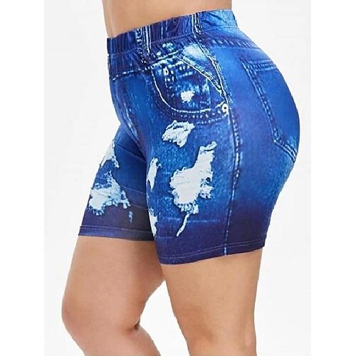 Women's Shorts Bell Bottom Faux Denim Blue Purple Red High Waist Fashion Tights Casual Weekend Print High Elasticity Short Tummy Control Graphic Prints S M L XL 2XL / Skinny
Women's Shorts Bell Bottom Faux Denim Blue Purple Red High Waist Fashion Tights Casual Weekend Print High Elasticity Short Tummy Control Graphic Prints S M L XL 2XL / Skinny