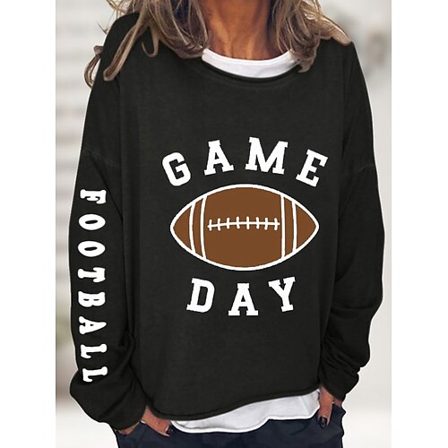 Women's Sweatshirt Pullover Active Streetwear Print Green Black Blue Graphic Football Is My Favorite Season Sports Crew Neck Long Sleeve S M L XL XXL
Women's Sweatshirt Pullover Active Streetwear Print Green Black Blue Graphic Football Is My Favorite Season Sports Crew Neck Long Sleeve S M L XL XXL