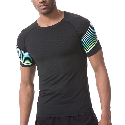 Men's Compression Shirt Running Shirt Short Sleeve Tee Tshirt Athletic Breathable Quick Dry Moisture Wicking Gym Workout Running Active Training Sportswear Activewear Striped Green Blue Grey
Men's Compression Shirt Running Shirt Short Sleeve Tee Tshirt Athletic Breathable Quick Dry Moisture Wicking Gym Workout Running Active Training Sportswear Activewear Striped Green Blue Grey