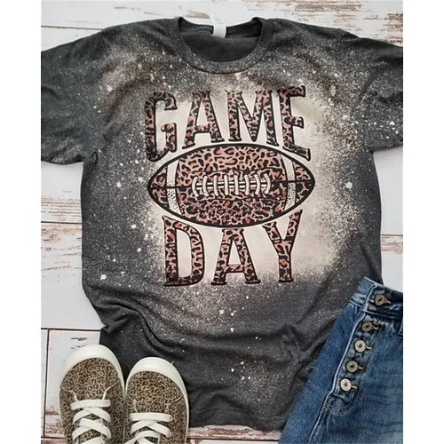 Women's T shirt Tee Leopard Text Baseball Casual Weekend Painting T shirt Tee Short Sleeve Print Round Neck Basic Gray S / 3D Print
Women's T shirt Tee Leopard Text Baseball Casual Weekend Painting T shirt Tee Short Sleeve Print Round Neck Basic Gray S / 3D Print