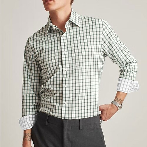 Men's Shirt 3D Print Plaid Turndown Street Casual Button-Down Print Long Sleeve Tops Business Casual Fashion Breathable Green
Men's Shirt 3D Print Plaid Turndown Street Casual Button-Down Print Long Sleeve Tops Business Casual Fashion Breathable Green