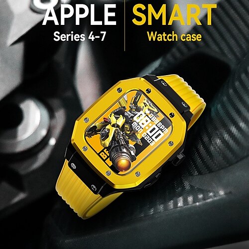 1pc Smart Watch Band Compatible with Apple iWatch 40mm Series 6/5/4 / SE 44mm Series 6/5/4 / SE 41mm Series 7 Alloy Silicone Adjustable Elastic Rugged SmartWatch Band with Case for iWatch Smartwatch
1pc Smart Watch Band Compatible with Apple iWatch 40mm Series 6/5/4 / SE 44mm Series 6/5/4 / SE 41mm Series 7 Alloy Silicone Adjustable Elastic Rugged SmartWatch Band with Case for iWatch Smartwatch