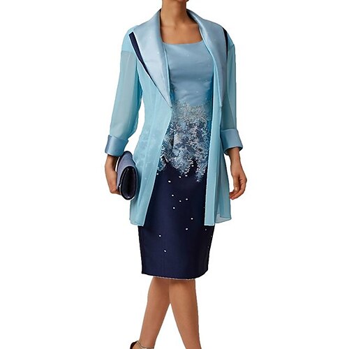 Women's Dress Set Two Piece Dress Sheath Dress Blue Long Sleeve Patchwork Winter Fall Autumn Shirt Collar Modern Winter Dress Fall Dress 2022 S M L XL XXL 3XL
Women's Dress Set Two Piece Dress Sheath Dress Blue Long Sleeve Patchwork Winter Fall Autumn Shirt Collar Modern Winter Dress Fall Dress 2022 S M L XL XXL 3XL