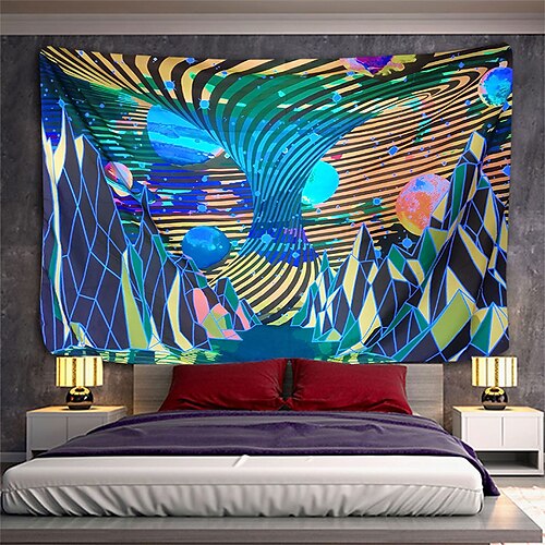 Abstract Blacklight UV Reactive Wall Tapestry Art Decor Blanket Curtain Hanging Home Bedroom Decoration Polyester
Abstract Blacklight UV Reactive Wall Tapestry Art Decor Blanket Curtain Hanging Home Bedroom Decoration Polyester