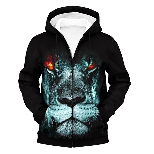Men's Unisex Full Zip Hoodie Jacket Hooded Animal Graphic Prints Zipper Print Sports Outdoor Daily Sports 3D Print Streetwear Designer Hoodies Sweatshirts Long Sleeve Blue
Men's Unisex Full Zip Hoodie Jacket Hooded Animal Graphic Prints Zipper Print Sports Outdoor Daily Sports 3D Print Streetwear Designer Hoodies Sweatshirts Long Sleeve Blue
