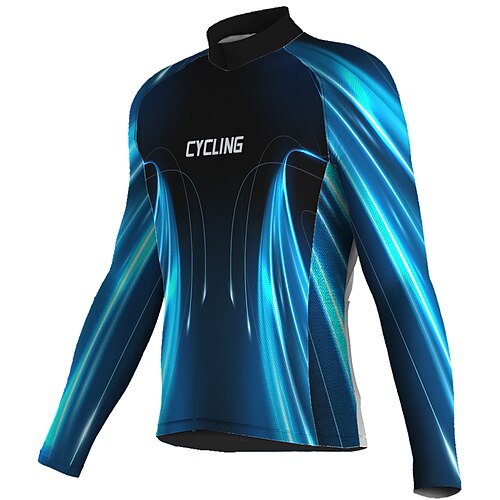21Grams Men's Cycling Jersey Long Sleeve Bike Top with 3 Rear Pockets Mountain Bike MTB Road Bike Cycling Breathable Quick Dry Moisture Wicking Reflective Strips Blue Geometic Polyester Spandex Sports
21Grams Men's Cycling Jersey Long Sleeve Bike Top with 3 Rear Pockets Mountain Bike MTB Road Bike Cycling Breathable Quick Dry Moisture Wicking Reflective Strips Blue Geometic Polyester Spandex Sports