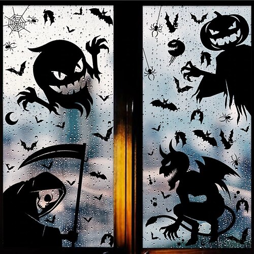 Funny Little Ghost Halloween Carved Wall Stickers Cartoon Devil Stickers Glass Refrigerator Stickers
Funny Little Ghost Halloween Carved Wall Stickers Cartoon Devil Stickers Glass Refrigerator Stickers